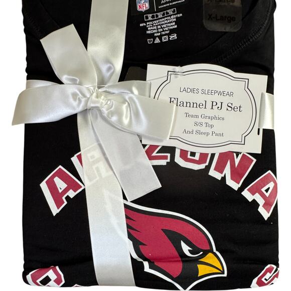 Arizona Cardinals Womens Flannel Pajama Set NFL Team Apparel Size XL Red Black - Picture 2 of 13